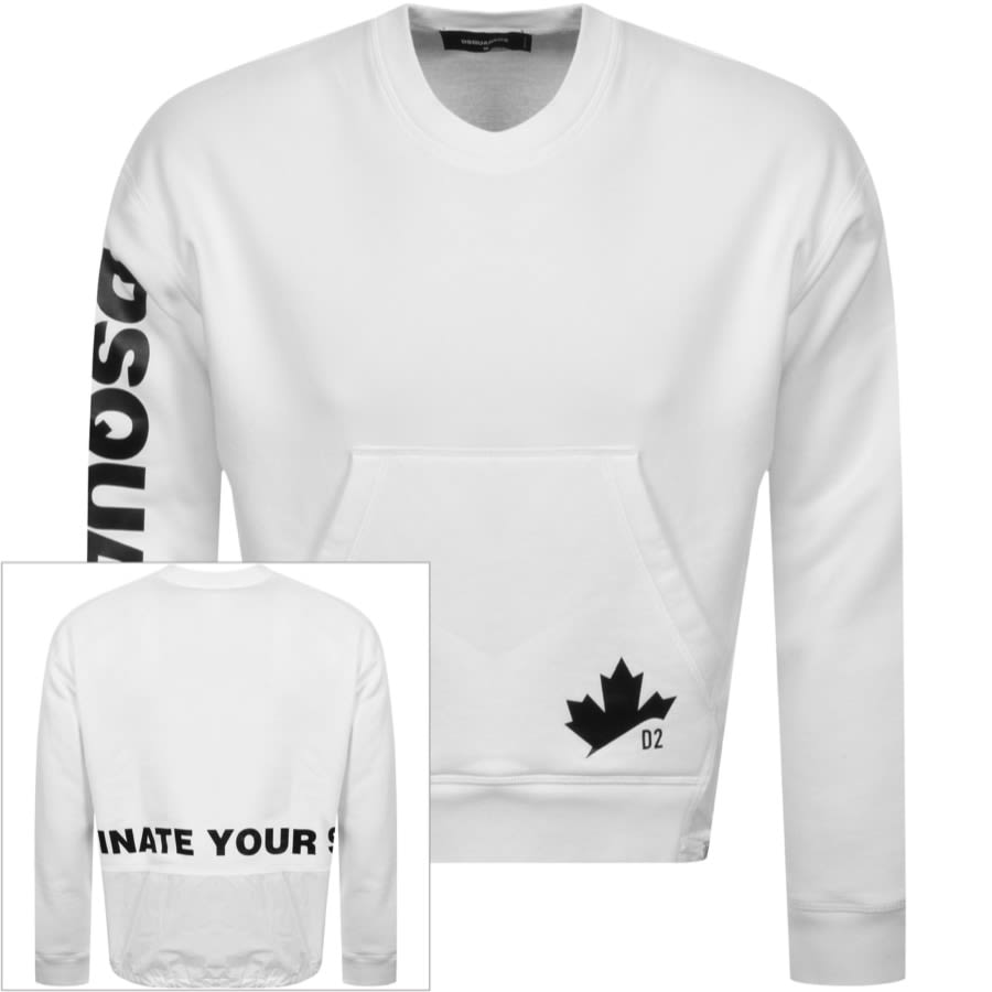 Alternative Image for ProductDSQUARED2 Crew Neck Sweatshirt White1