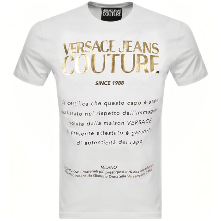 Alternative Image for ProductVersace Jeans Couture Foil T Shirt White1