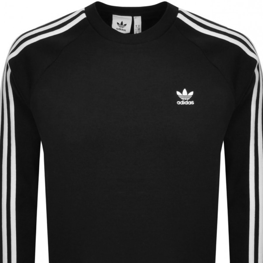 Alternative Image for Productadidas Originals 3 Stripes Sweatshirt Black2