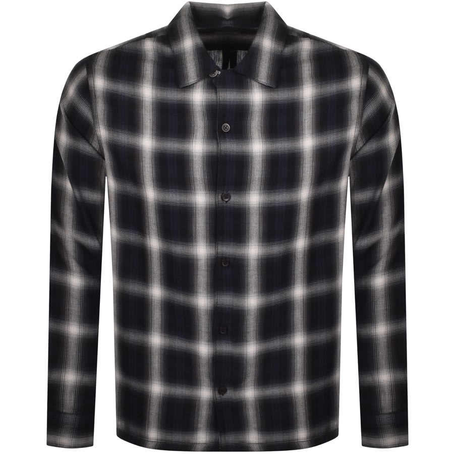 Alternative Image for ProductNudie Jeans Long Sleeved Vidar Shirt Black1