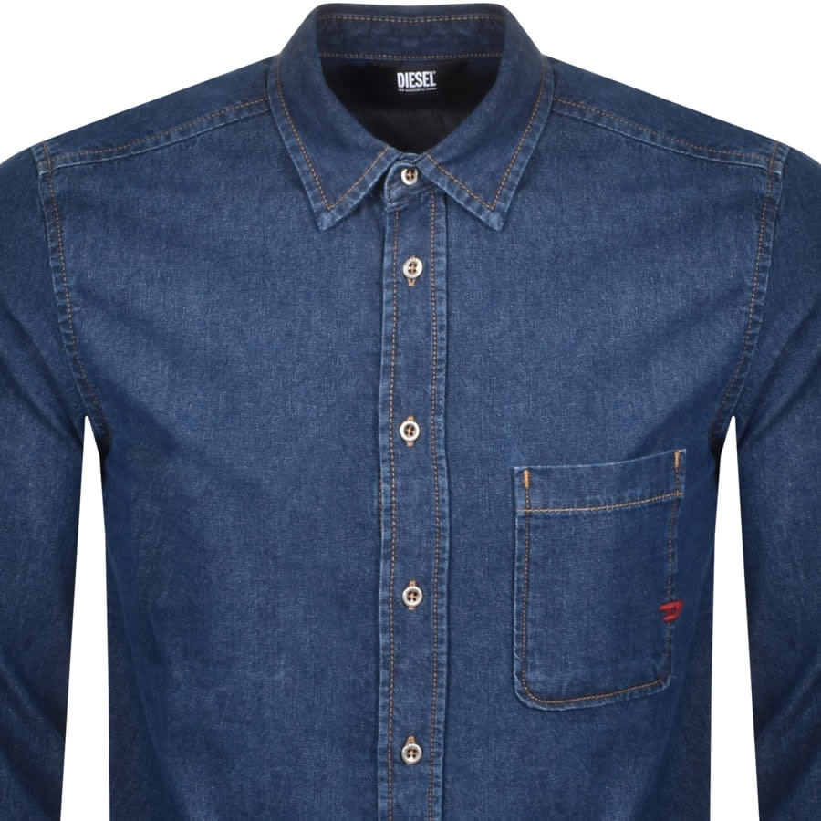 Alternative Image for ProductDiesel Billy Long Sleeved Shirt Blue2