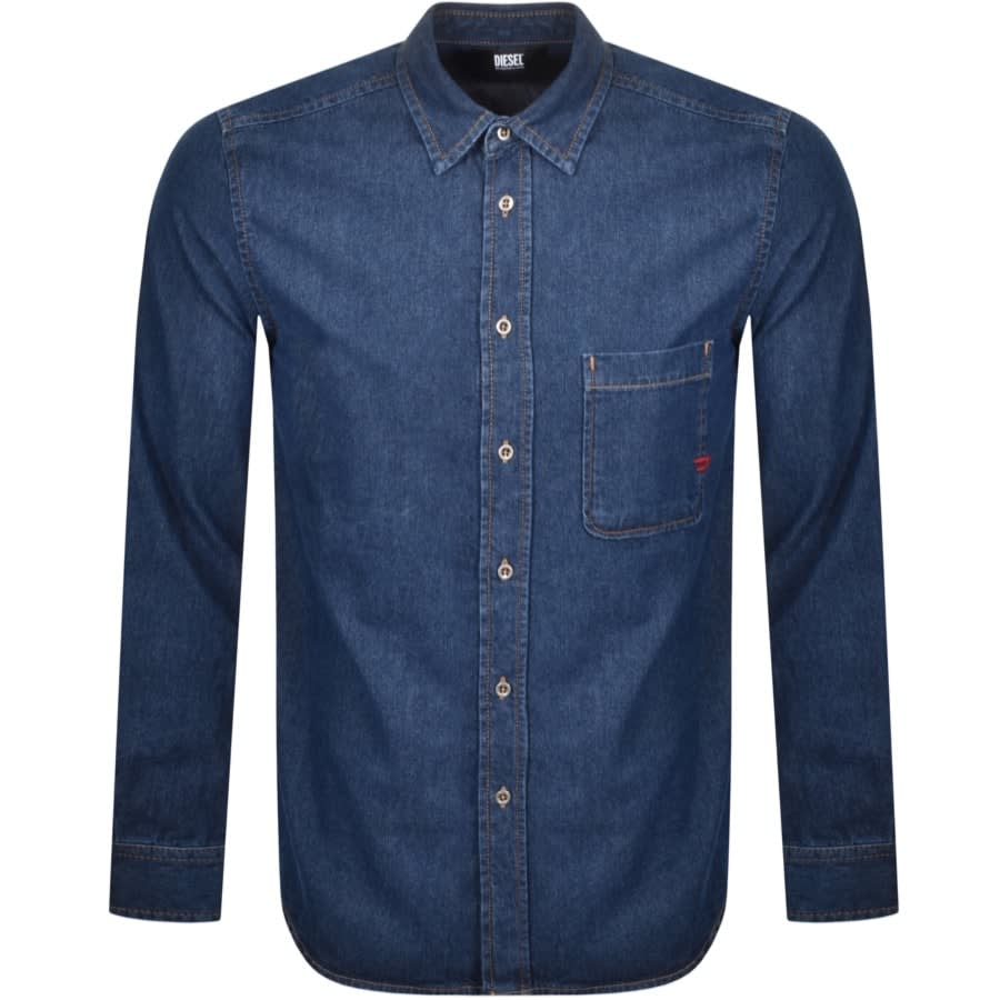 Alternative Image for ProductDiesel Billy Long Sleeved Shirt Blue1