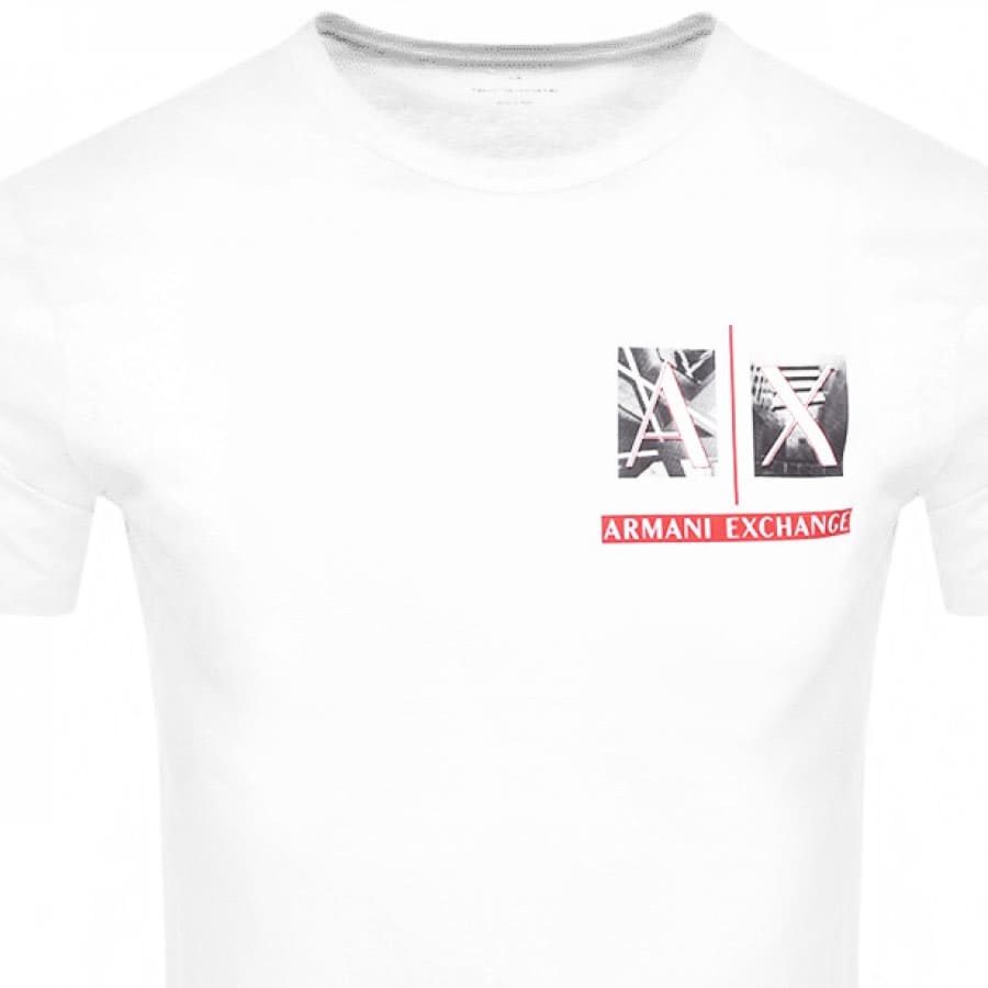 Alternative Image for ProductArmani Exchange Crew Neck Logo T Shirt White2