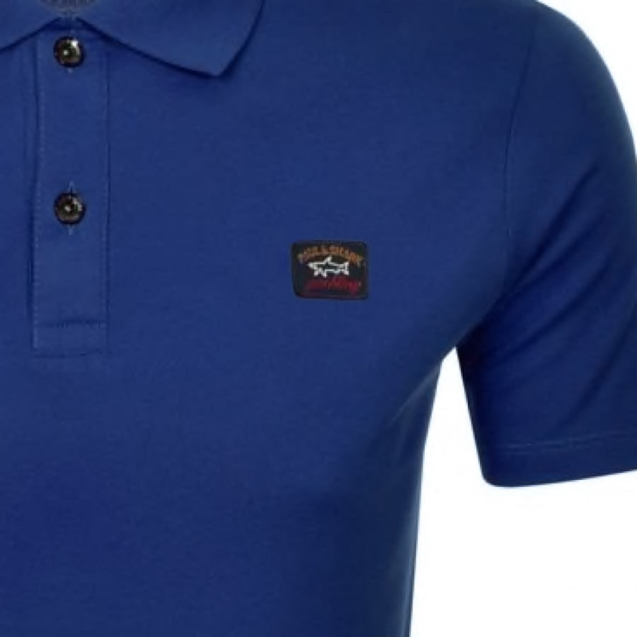 Alternative Image for ProductPaul And Shark Short Sleeved Polo T Shirt Blue3