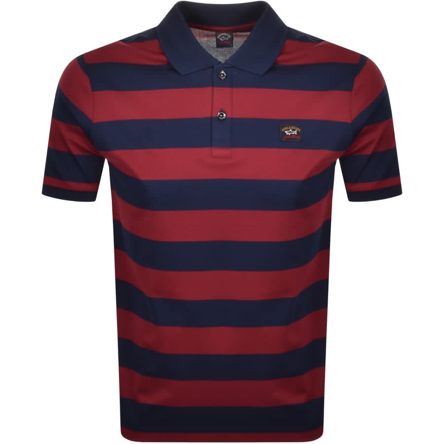 Alternative Image for ProductPaul And Shark Stripe Polo T Shirt Navy1