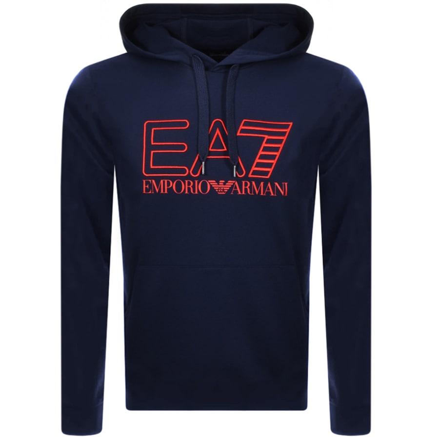 Alternative Image for ProductEA7 Emporio Armani Logo Hoodie Navy1