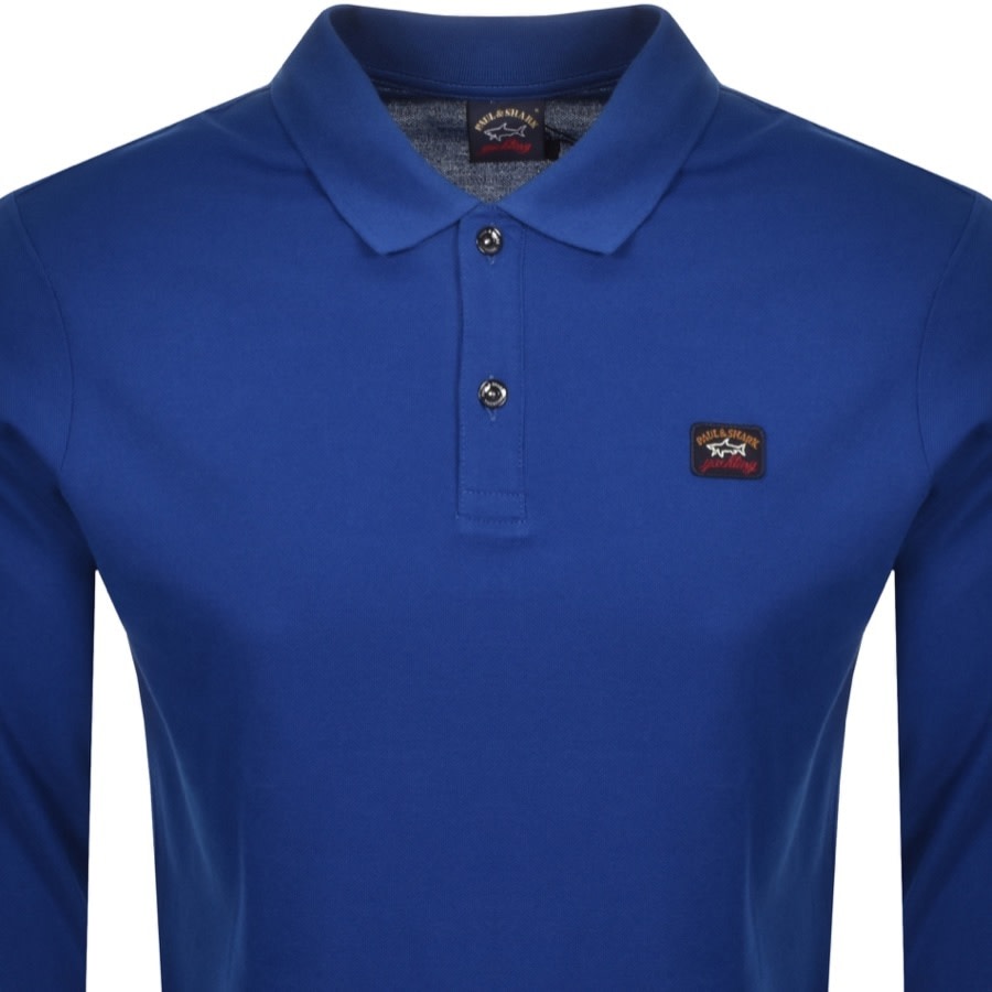 Alternative Image for ProductPaul And Shark Long Sleeved Polo T Shirt Blue2