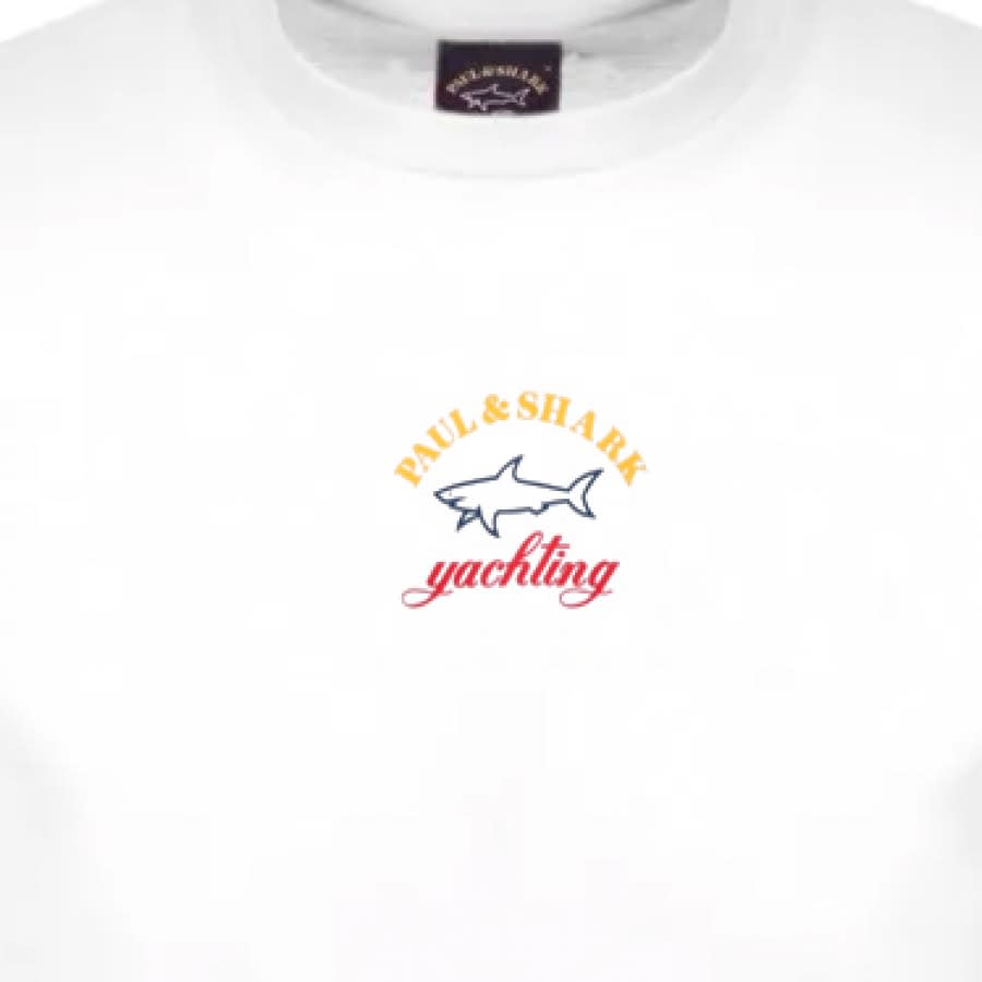 Alternative Image for ProductPaul And Shark Logo T Shirt White3