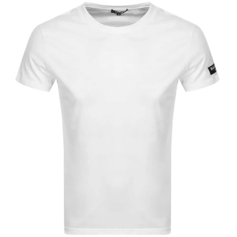 Balmain T Shirt White | Mainline Menswear Denmark