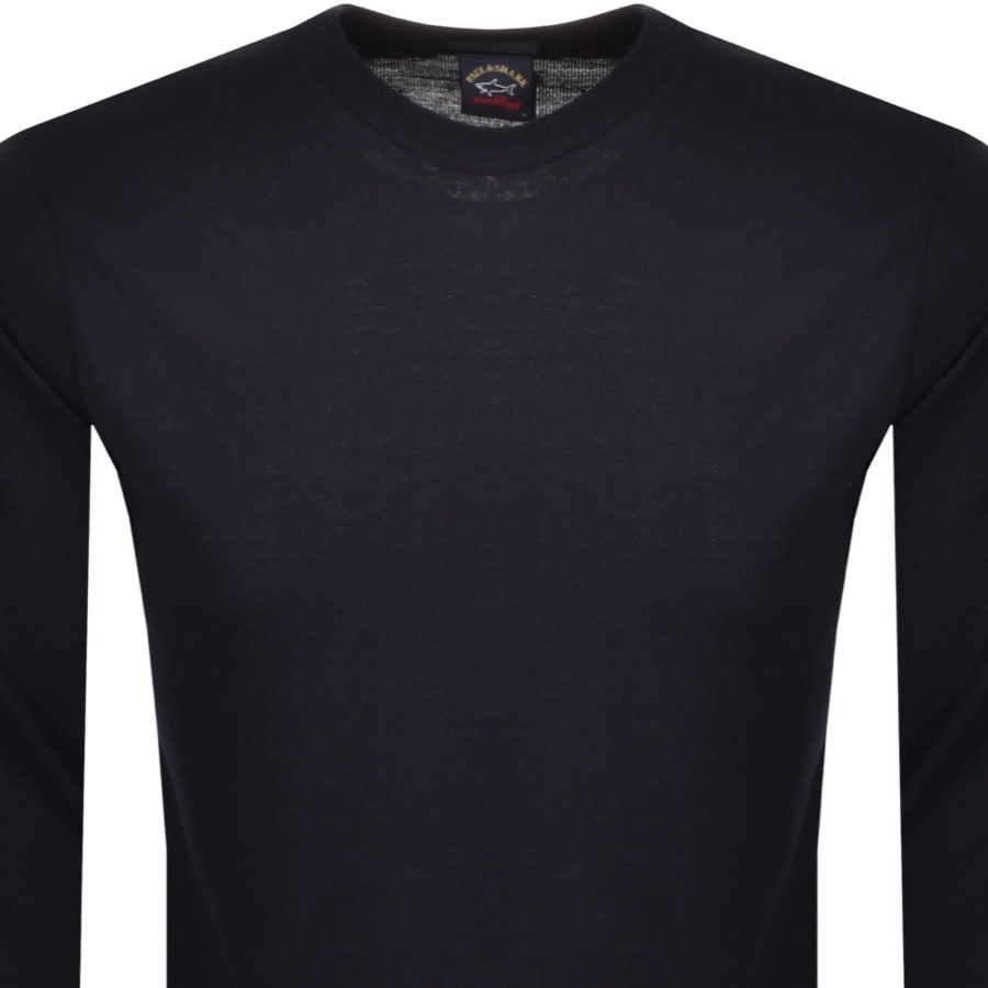 Alternative Image for ProductPaul And Shark Crew Neck Wool Jumper Navy2