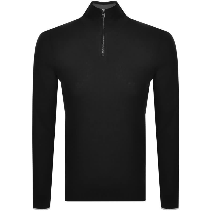 Alternative Image for ProductBOSS Dagnese Half Zip Knit Jumper Black1