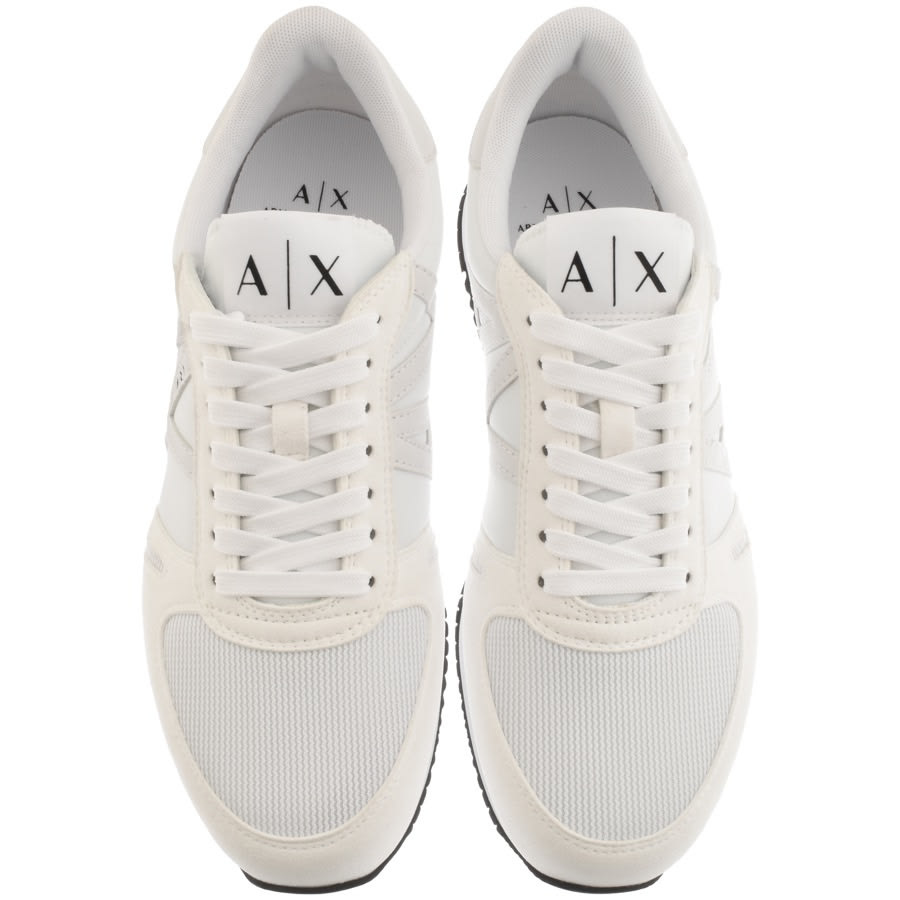 Alternative Image for ProductArmani Exchange Logo Trainers White3