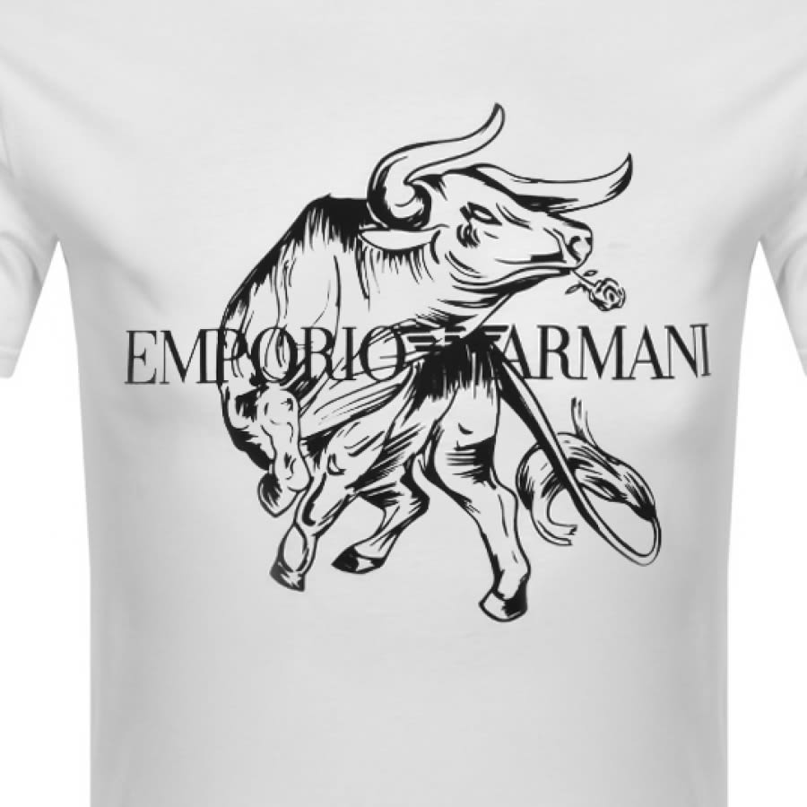 Alternative Image for ProductEmporio Armani Crew Neck Logo T Shirt White3