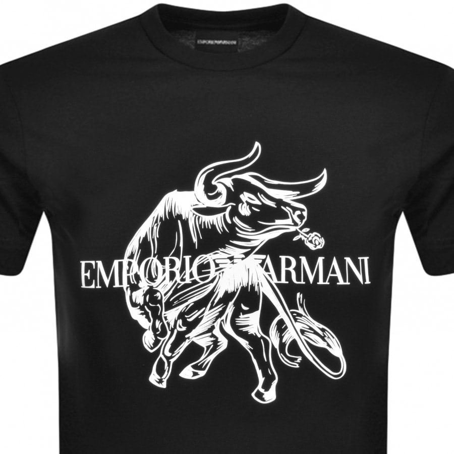 Alternative Image for ProductEmporio Armani Crew Neck Logo T Shirt Black2