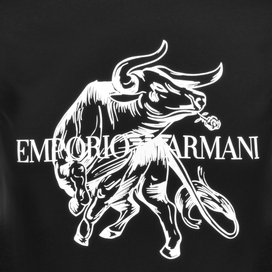 Alternative Image for ProductEmporio Armani Crew Neck Logo T Shirt Black3