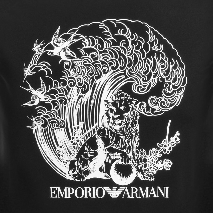 Alternative Image for ProductEmporio Armani Crew Neck Logo T Shirt Black3
