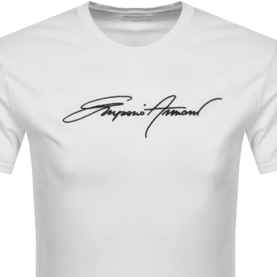 Alternative Image for ProductEmporio Armani Crew Neck Logo T Shirt White2