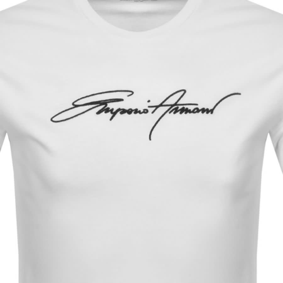 Alternative Image for ProductEmporio Armani Crew Neck Logo T Shirt White3