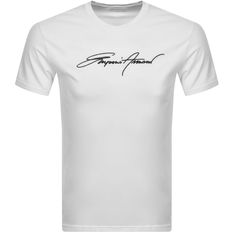 Alternative Image for ProductEmporio Armani Crew Neck Logo T Shirt White1