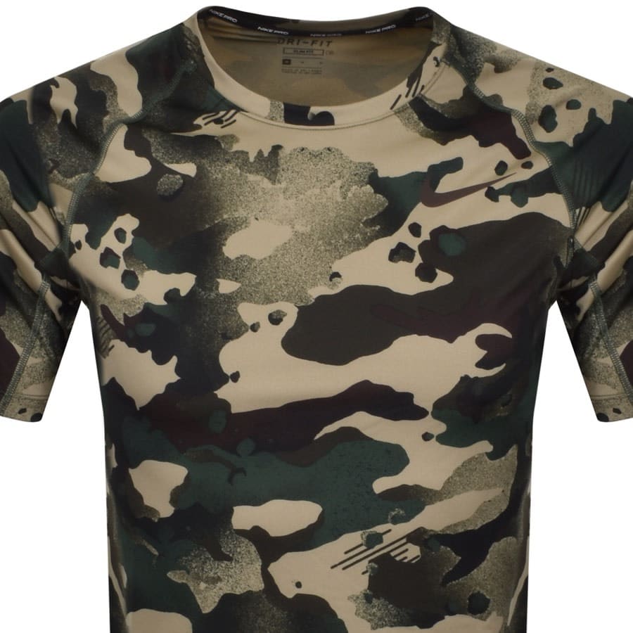 Alternative Image for ProductNike Training Slim Camo T Shirt Green2
