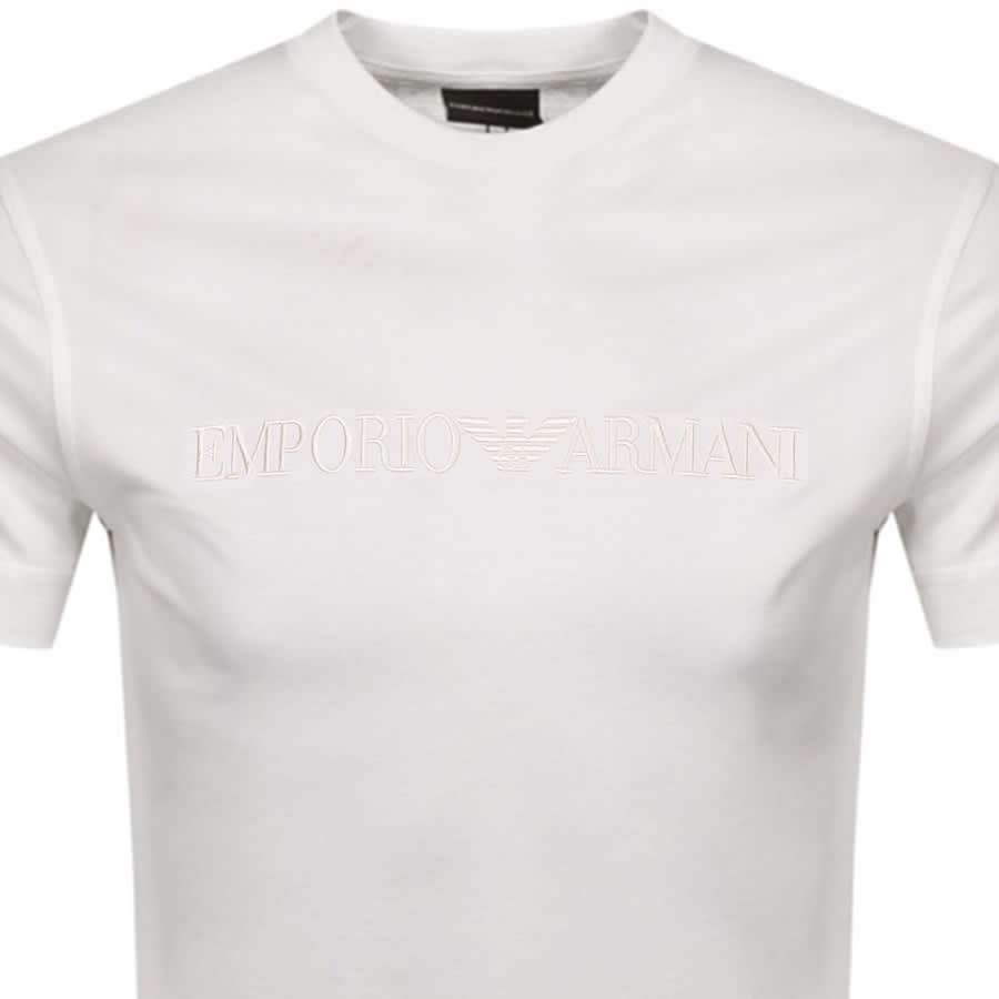 Alternative Image for ProductEmporio Armani Crew Neck Logo T Shirt Cream2
