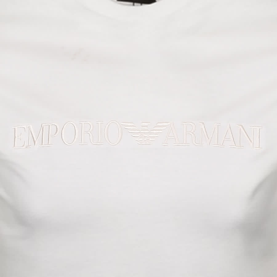 Alternative Image for ProductEmporio Armani Crew Neck Logo T Shirt Cream3