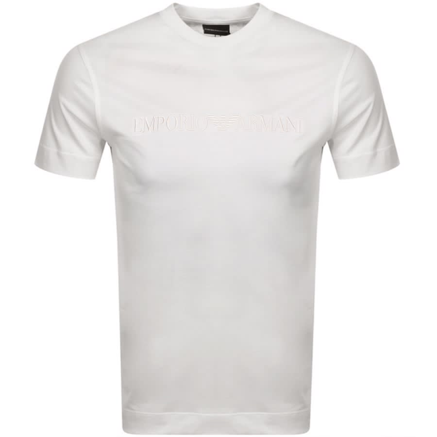 Alternative Image for ProductEmporio Armani Crew Neck Logo T Shirt Cream1