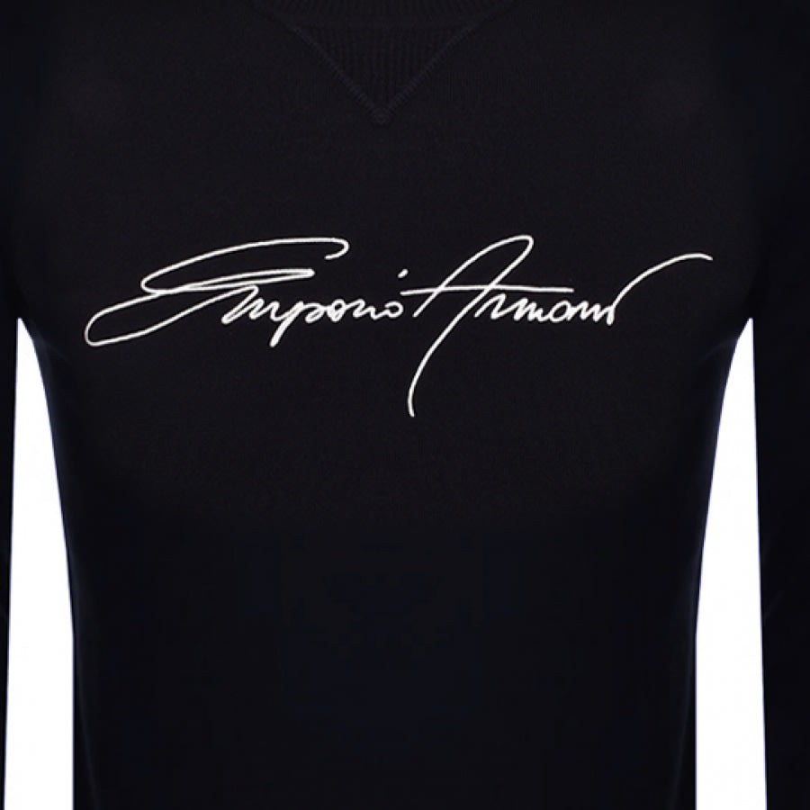 Alternative Image for ProductEmporio Armani Crew Neck Knit Jumper Navy3