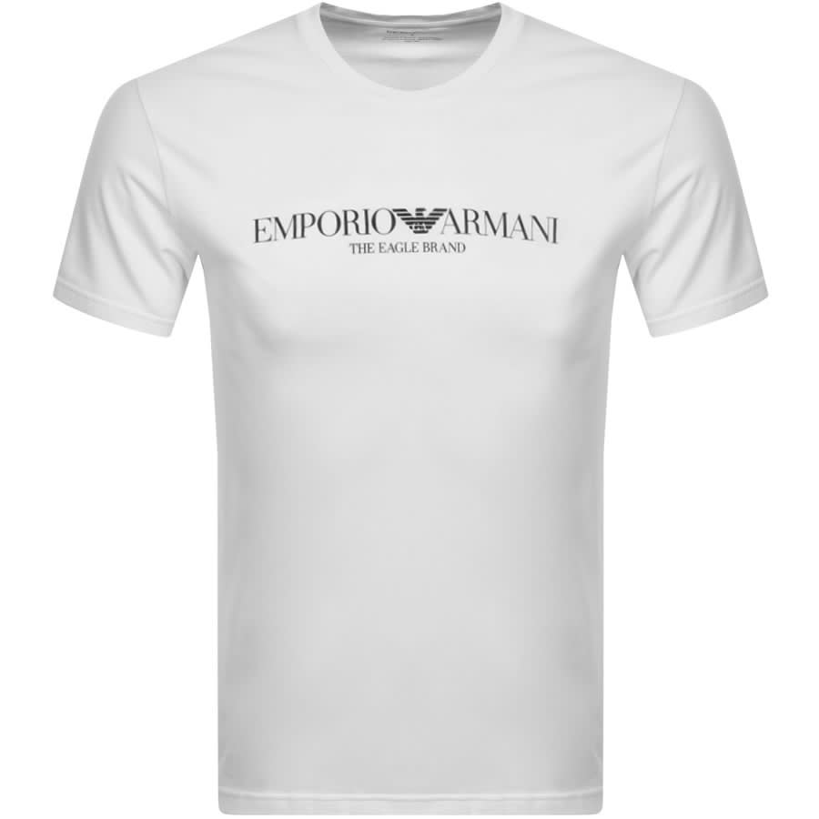 Alternative Image for ProductEmporio Armani Crew Neck Logo T Shirt White1