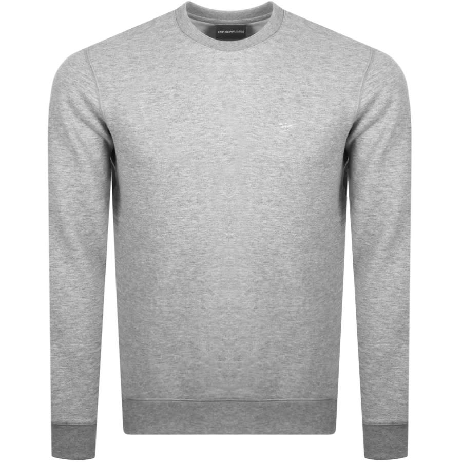 Alternative Image for ProductEmporio Armani Crew Neck Logo Sweatshirt Grey1