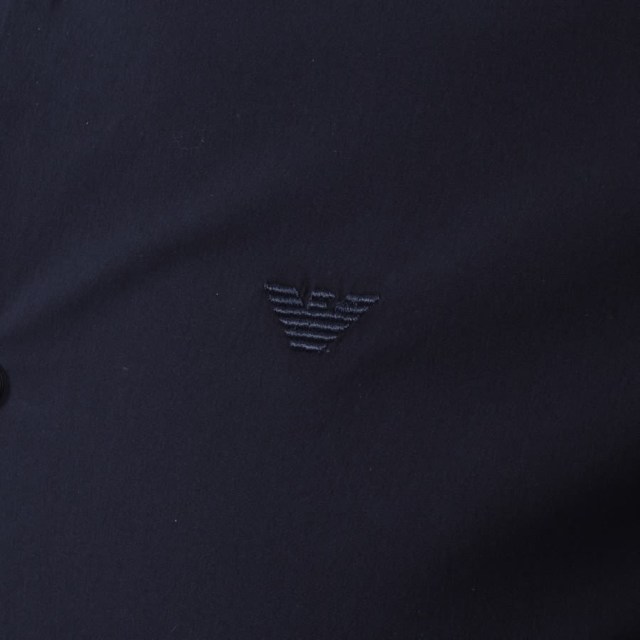 Alternative Image for ProductEmporio Armani Short Sleeved Slim Fit Shirt Navy3
