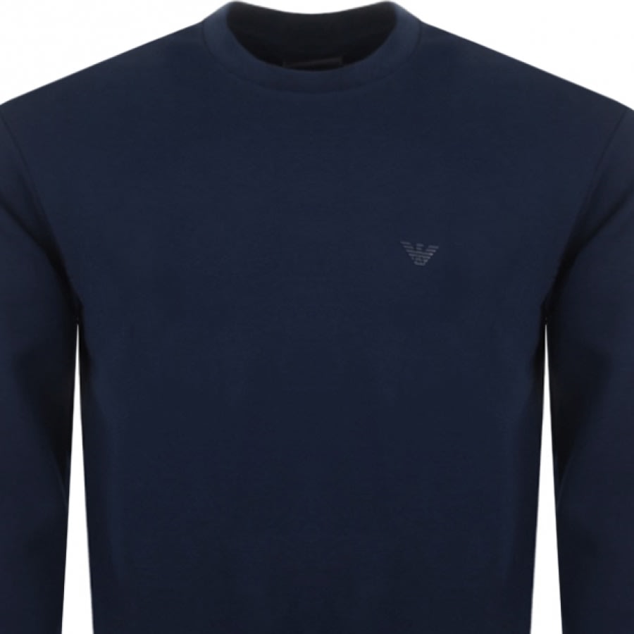 Alternative Image for ProductEmporio Armani Crew Neck Logo Sweatshirt Navy2