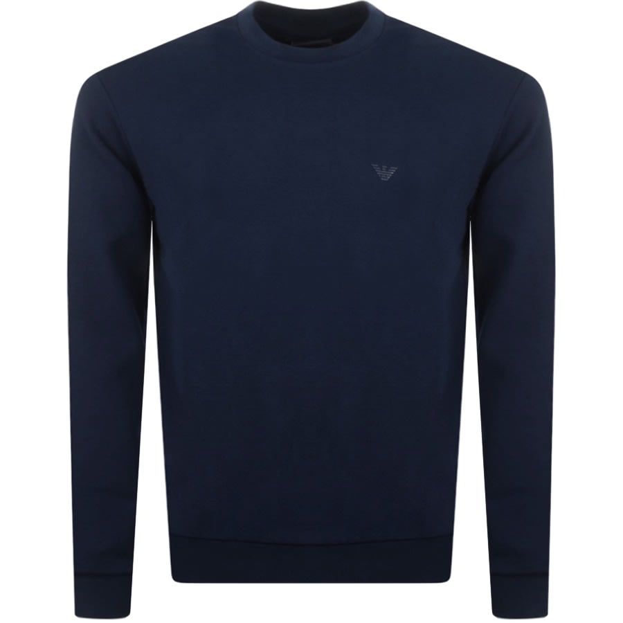 Alternative Image for ProductEmporio Armani Crew Neck Logo Sweatshirt Navy1