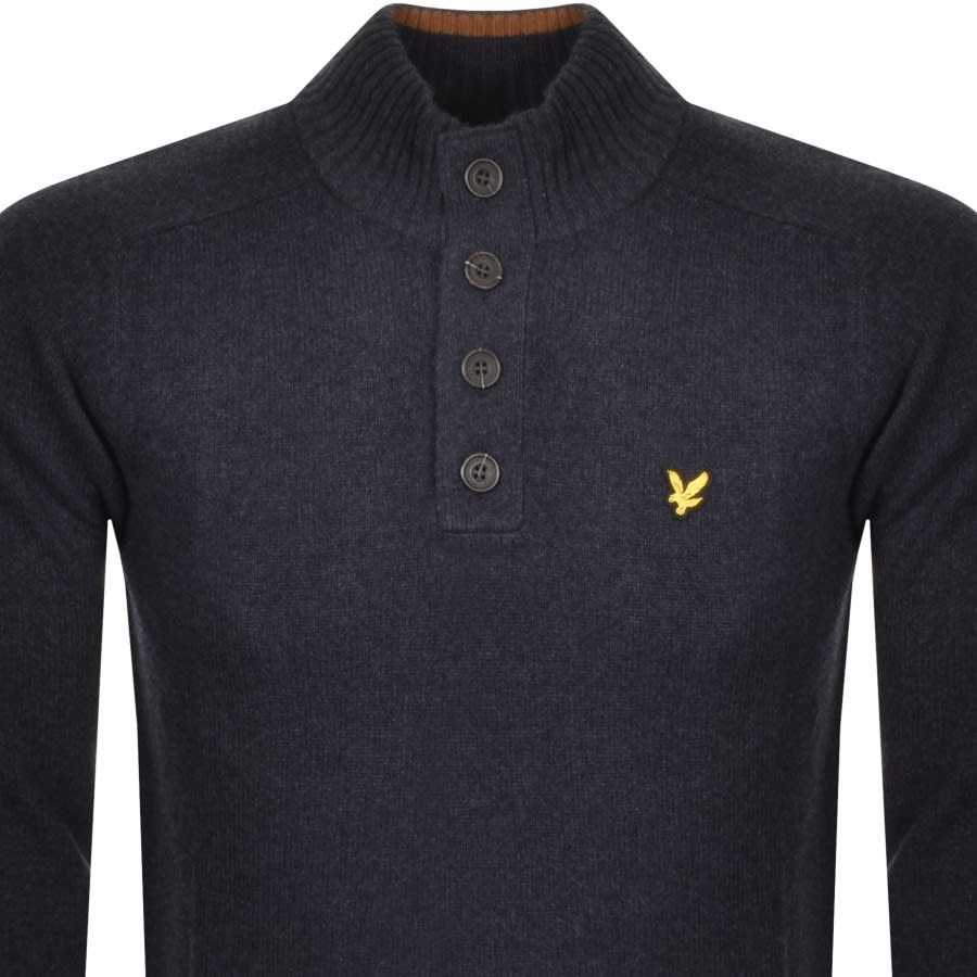 Alternative Image for ProductLyle And Scott Funnel Neck Knit Jumper Navy2