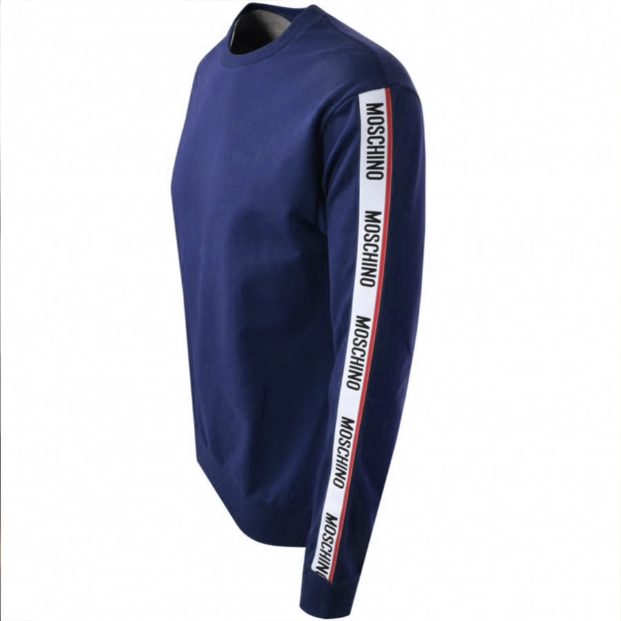 Alternative Image for ProductMoschino Tape Logo Sweatshirt Navy3