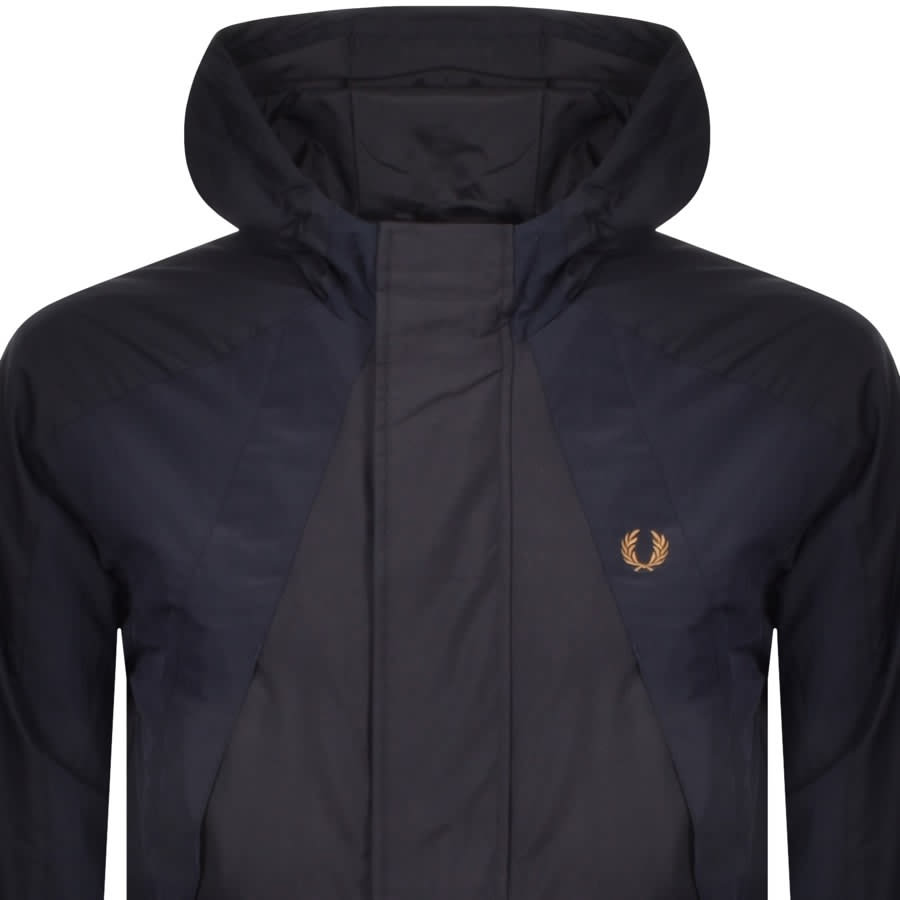 Alternative Image for ProductFred Perry Hooded Mixed Fabric Parka Navy2