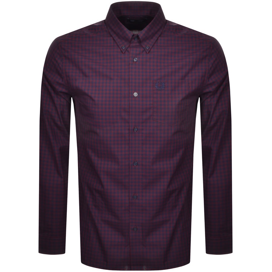Alternative Image for ProductFred Perry Gingham Check Shirt Mahogany1