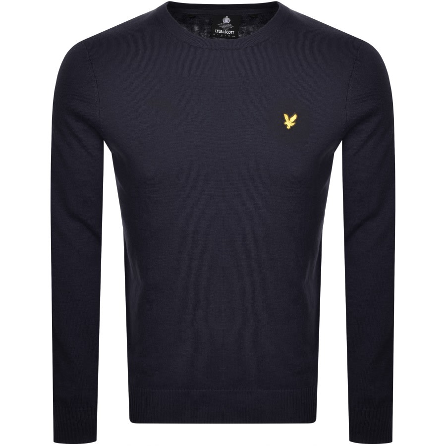Alternative Image for ProductLyle And Scott Crew Neck Merino Knit Jumper Navy1