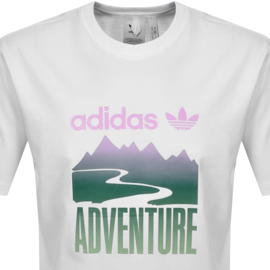Alternative Image for Productadidas Originals Adventure Logo T Shirt White2