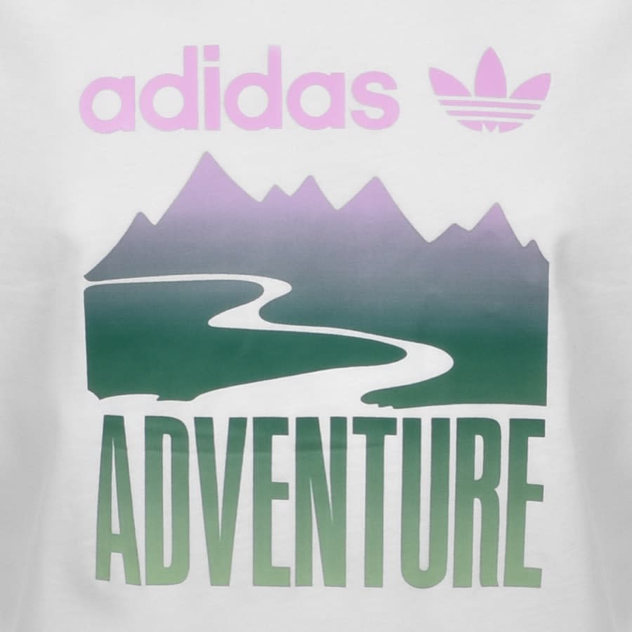 Alternative Image for Productadidas Originals Adventure Logo T Shirt White3