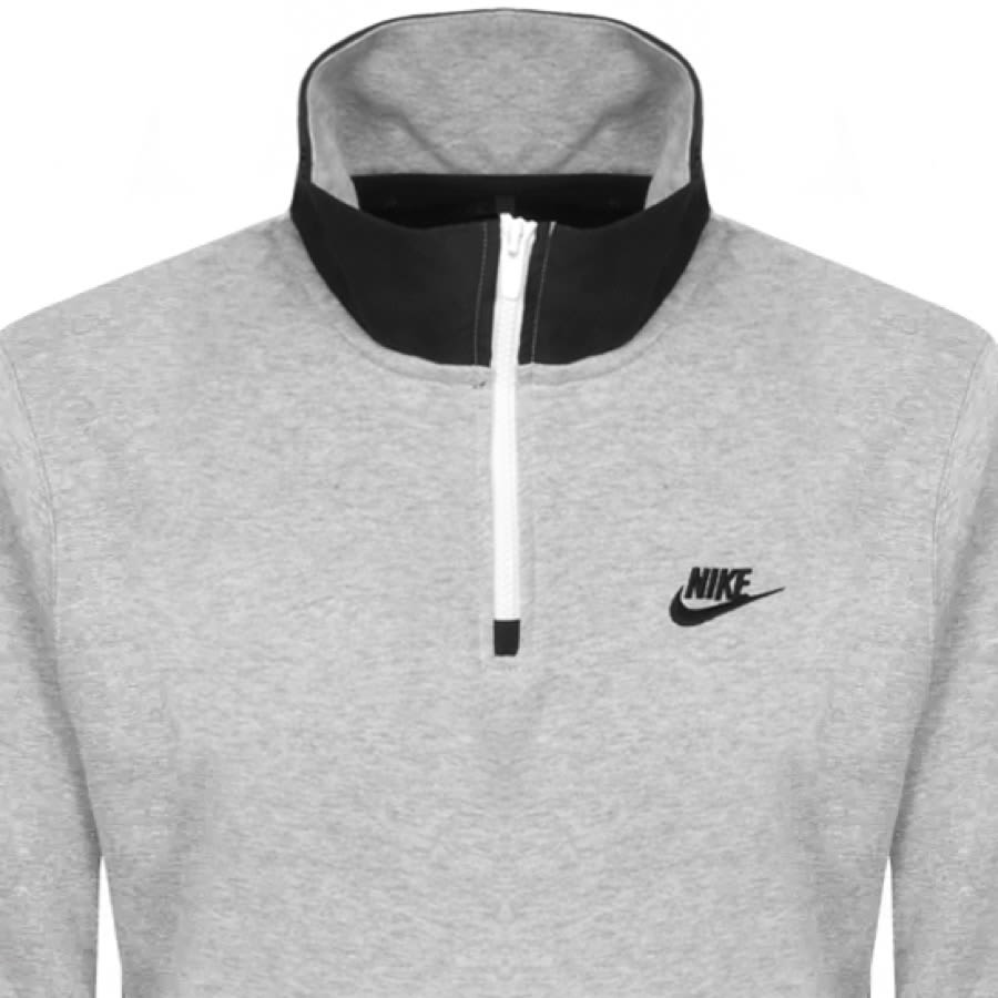 Alternative Image for ProductNike Half Zip Sweatshirt Grey2