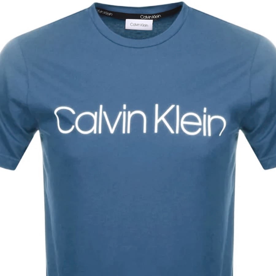 Alternative Image for ProductCalvin Klein Logo T Shirt Blue2