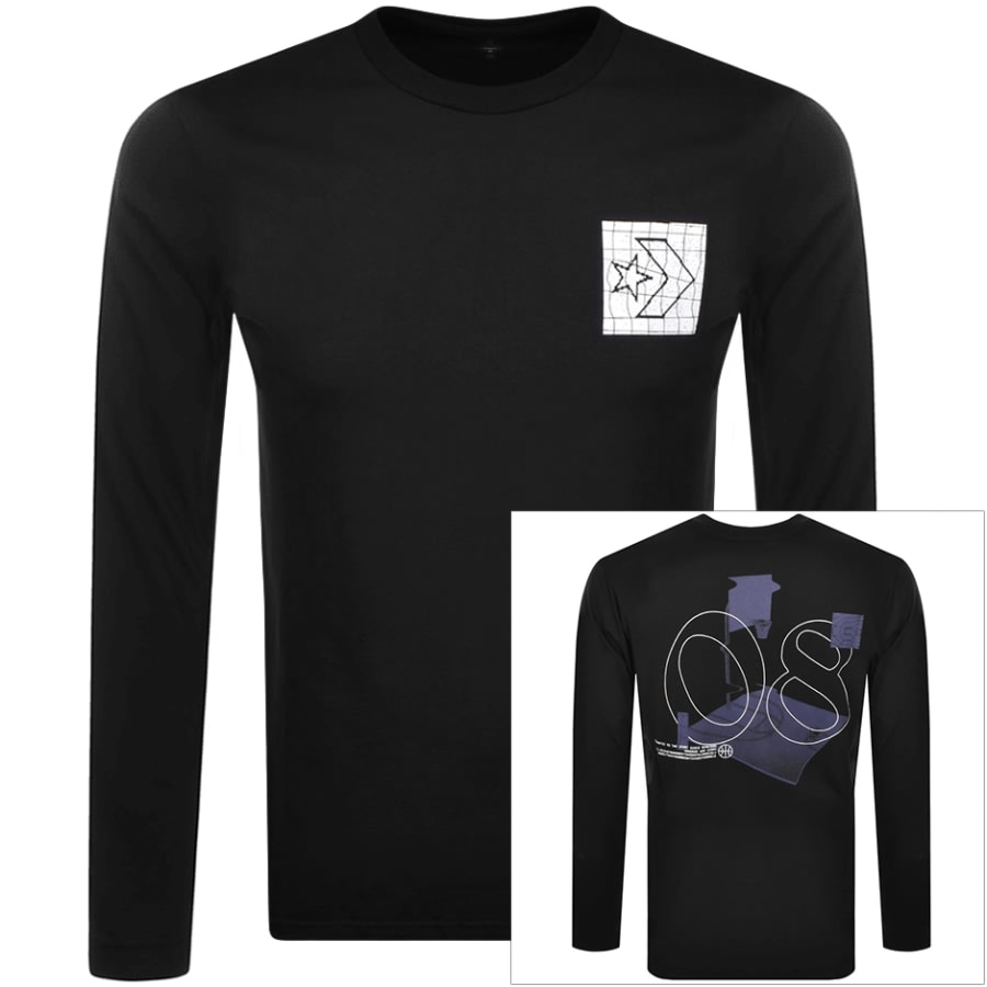 Alternative Image for ProductConverse Star Logo Long Sleeve T Shirt Black1