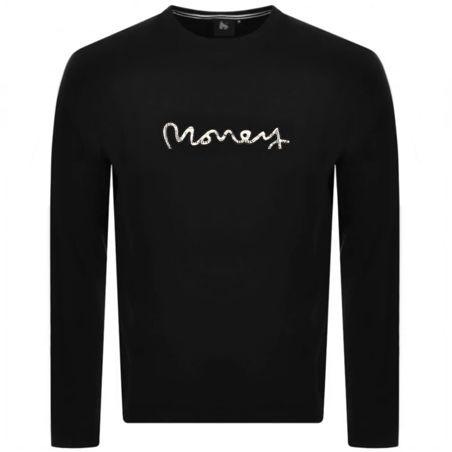 Alternative Image for ProductMoney Real Cash Dollar Crew Neck Sweatshirt Black1