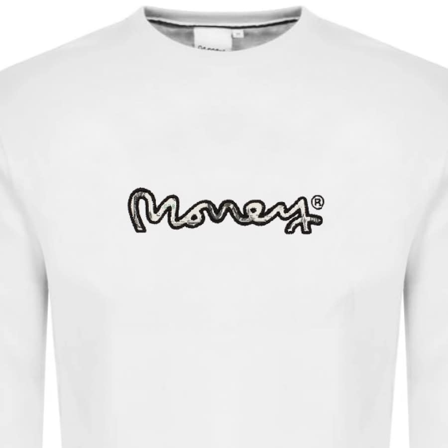 Alternative Image for ProductMoney Real Cash Dollar Crew Neck Sweatshirt White2