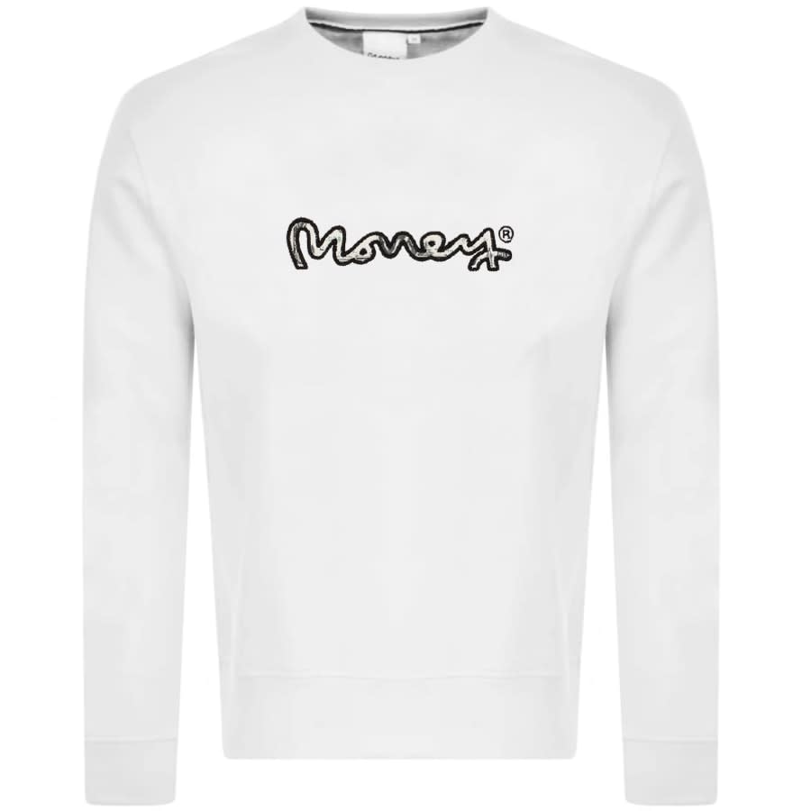 Alternative Image for ProductMoney Real Cash Dollar Crew Neck Sweatshirt White1