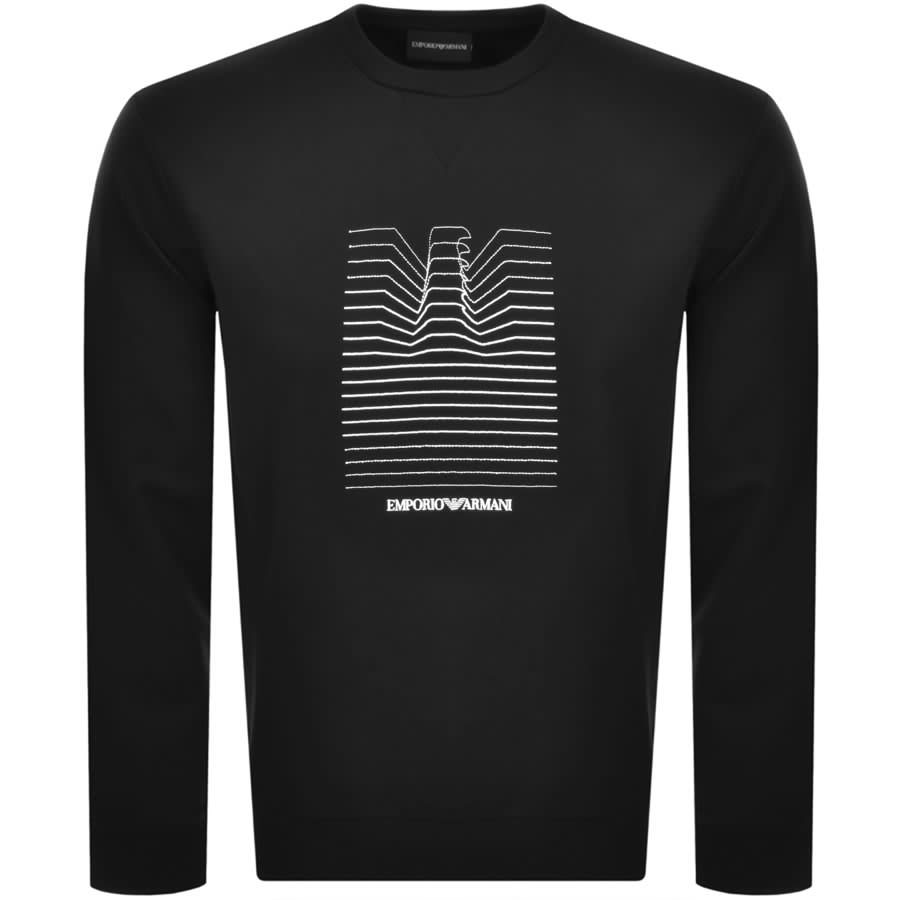 Alternative Image for ProductEmporio Armani Crew Neck Logo Sweatshirt Black1