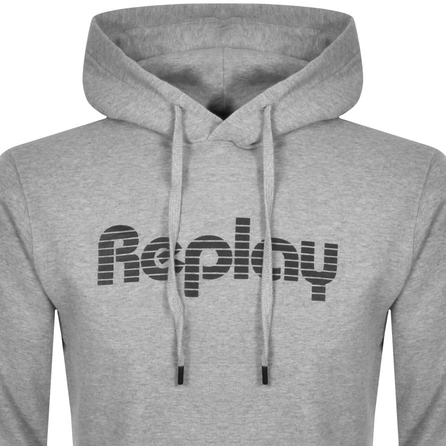 Alternative Image for ProductReplay Logo Hoodie Grey2