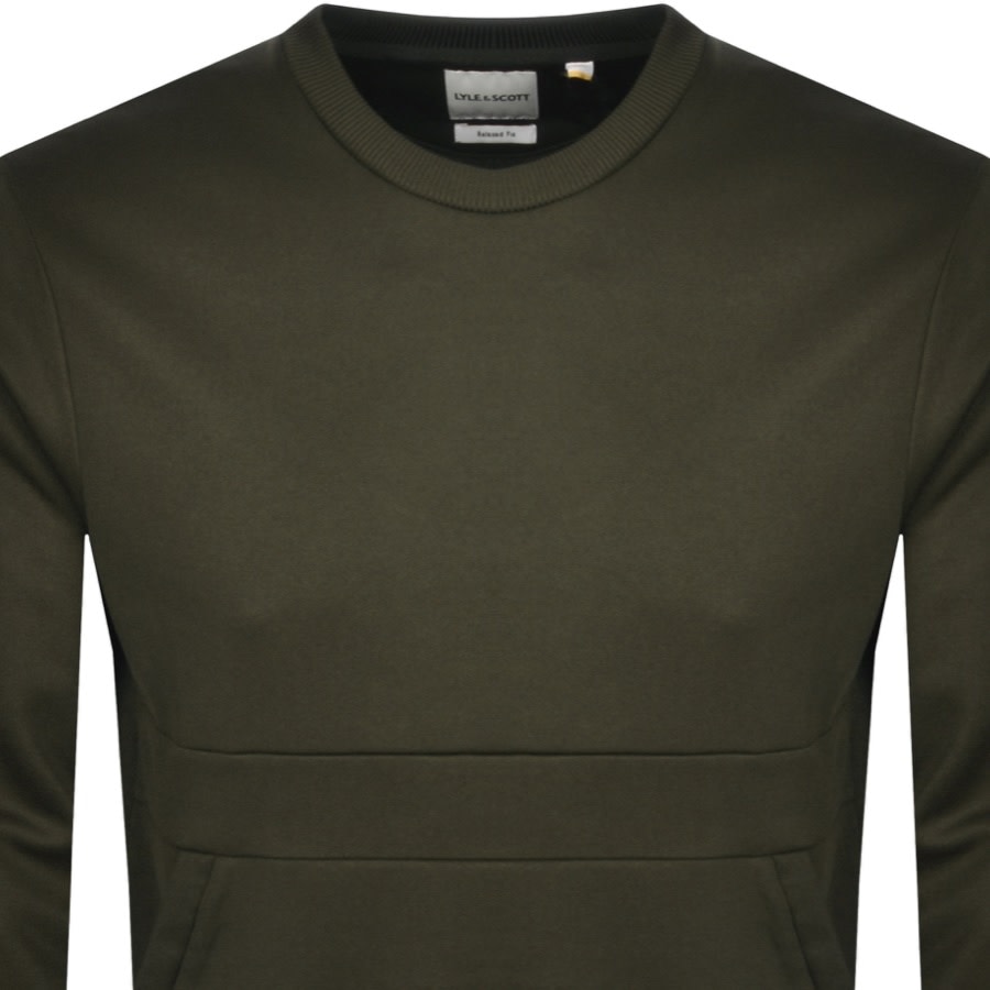 Alternative Image for ProductLyle And Scott Crew Neck Pocket Sweatshirt Green2