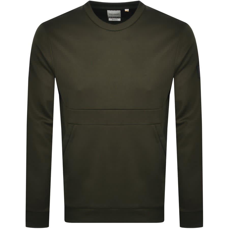 Alternative Image for ProductLyle And Scott Crew Neck Pocket Sweatshirt Green1